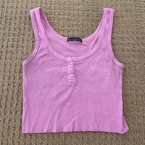 Brandy Melville Bubblegum Pink Cropped Tank